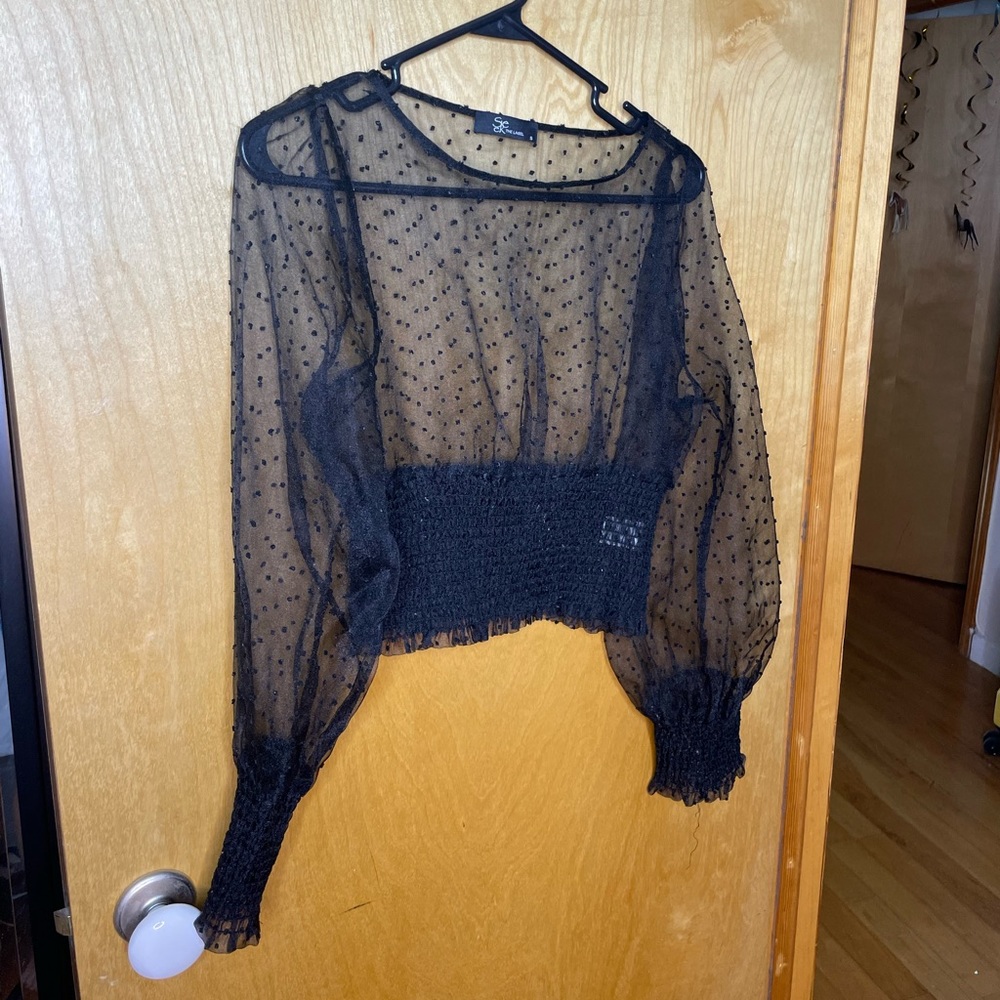 Black sheer top